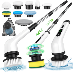 TurboScrub 9-in-1 Electric Spin Scrubber | Deep Cleaning Brush for Bathroom, Kitchen & Tiles