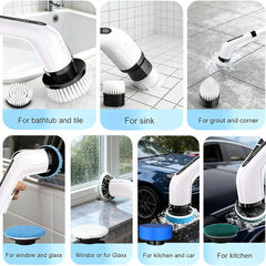 TurboScrub 9-in-1 Electric Spin Scrubber | Deep Cleaning Brush for Bathroom, Kitchen & Tiles