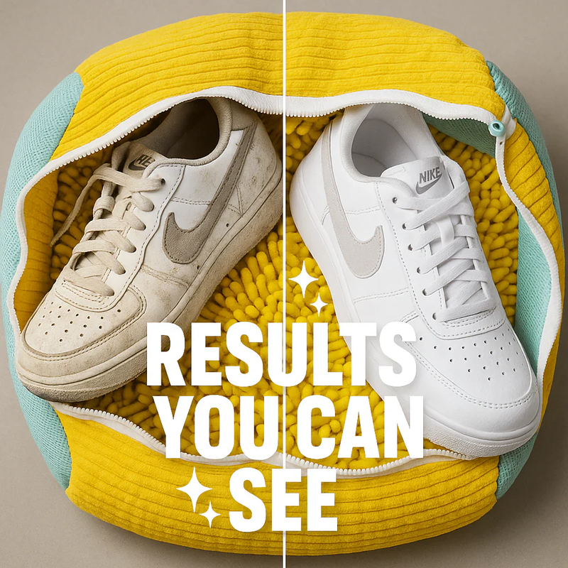 SneakClean Shoe Cleaning Bag for Washing Machine | Durable Mesh for Safe Sneaker Wash