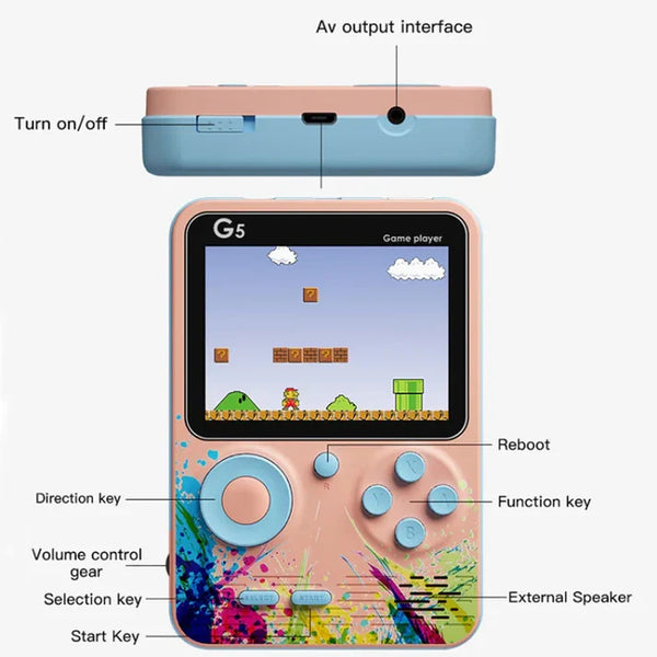 RetroPlay GameBox – Handheld Gaming Console with 500 Classic Games in 1