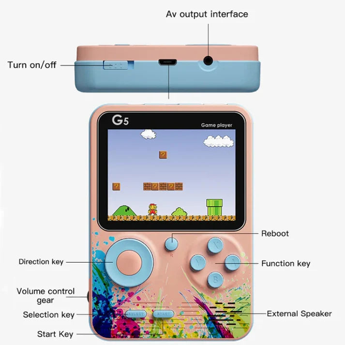 RetroPlay GameBox – Handheld Gaming Console with 500 Classic Games in 1
