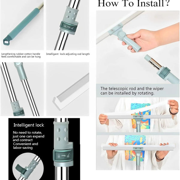 Glider – All-in-One Wiper | Flexible Silicone Blade & Swivel Head for Effortless Cleaning