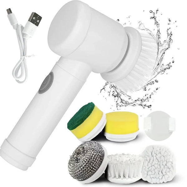 ScrubBolt 5-in-1 Electric Scrub Brush | Powerful Brush for Bathroom, Kitchen & Floors